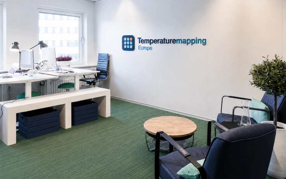 Büroumgebung von Temperaturemapping Europe.